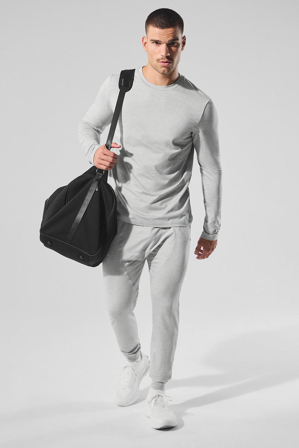 Pantalon Alo Yoga Conquer Revitalize Hombre Gris | España  KOGU-18639