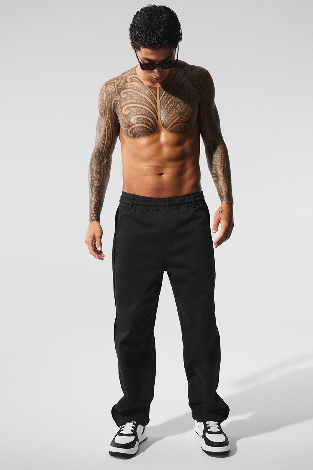 Pantalon Alo Yoga Edition Sueded Straight Leg Hombre Negras | España  EXMZ-95342