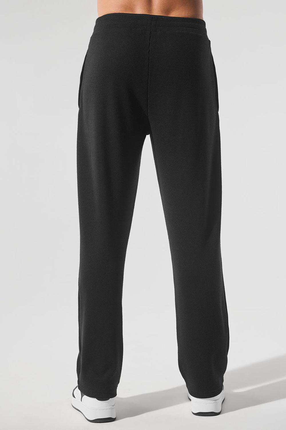 Pantalon Alo Yoga Elevate Waffle Straight Leg Hombre Negras | España  CRBT-06132