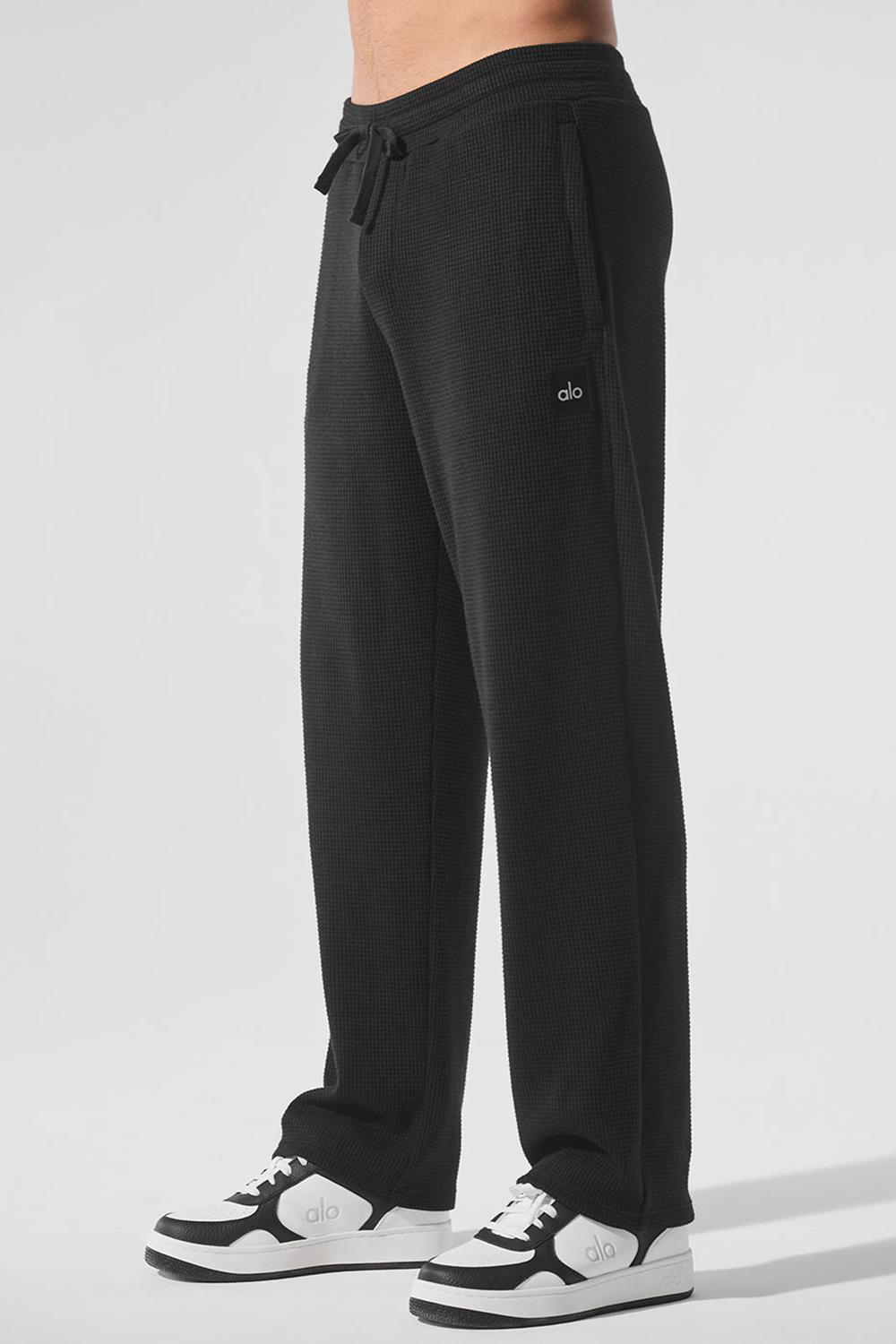 Pantalon Alo Yoga Elevate Waffle Straight Leg Hombre Negras | España  CRBT-06132