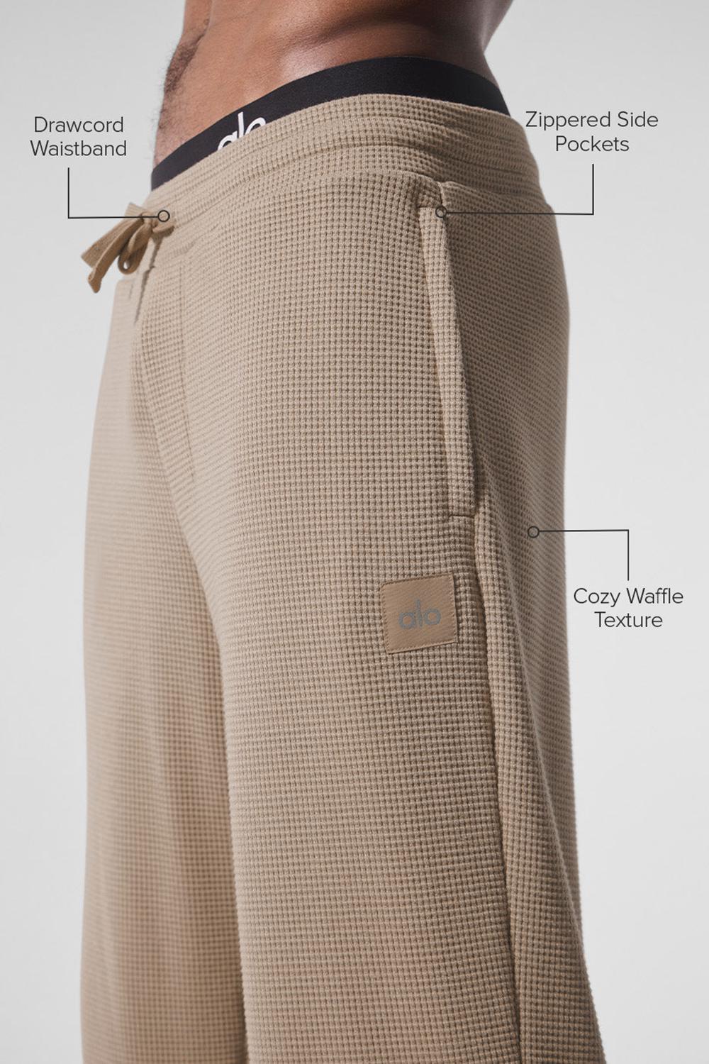 Pantalon Alo Yoga Elevate Waffle Straight Leg Hombre Gravel | España  FVTW-72691