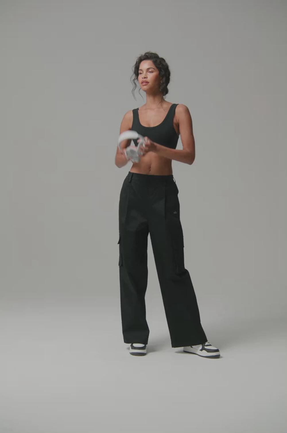 Pantalon Alo Yoga High-Waist Night Out Cargo Mujer Negras | España  ZRXA-79014