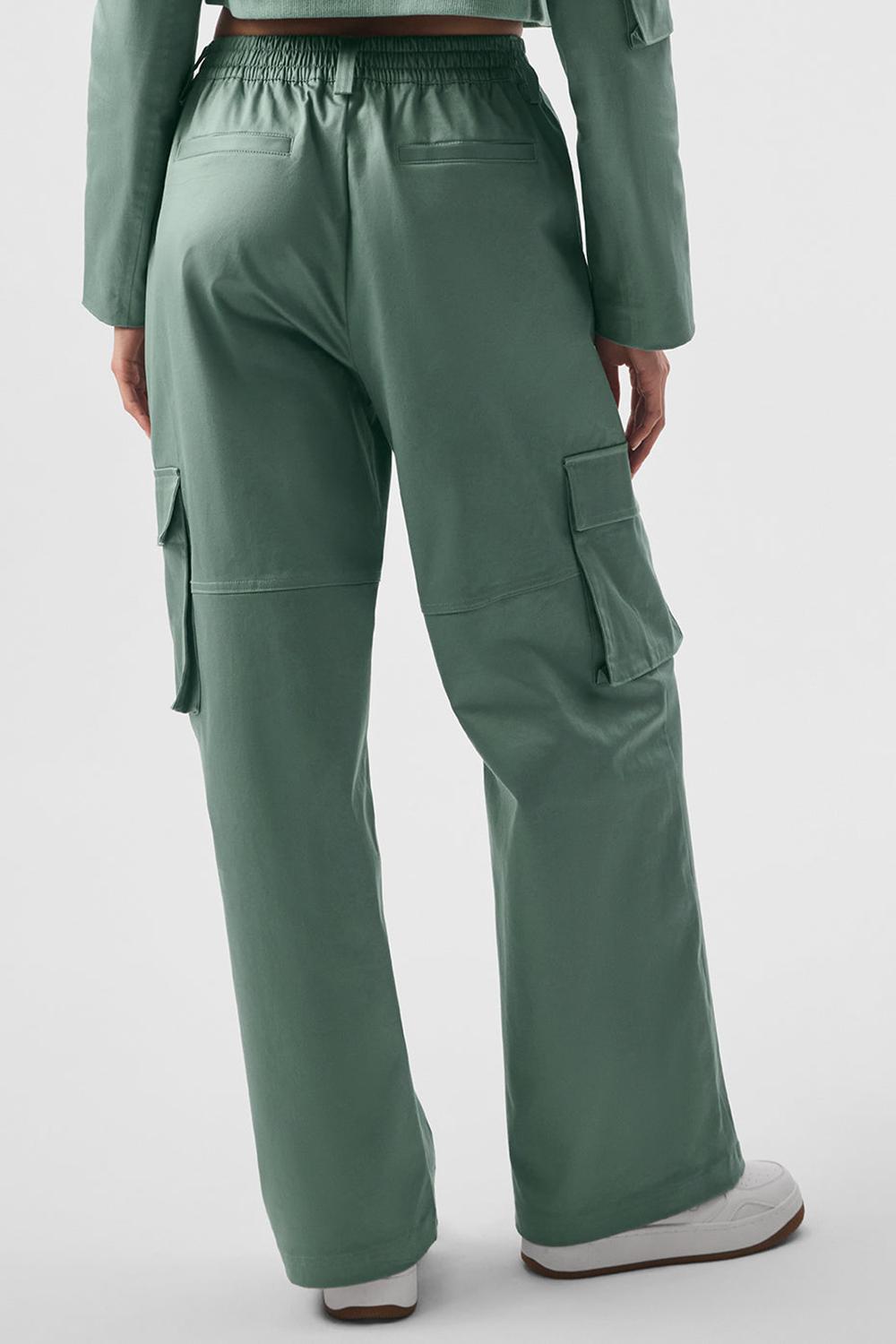 Pantalon Alo Yoga High-Waist Night Out Cargo Mujer Verde | España  LIPH-52467