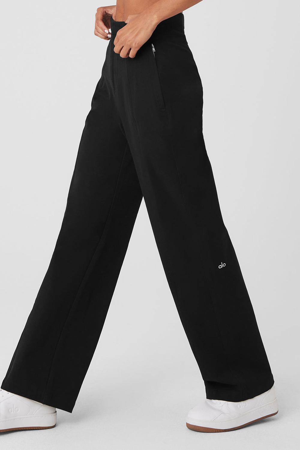 Pantalon Alo Yoga High-Waist On Point Moto Mujer Negras | España  OQYS-60374