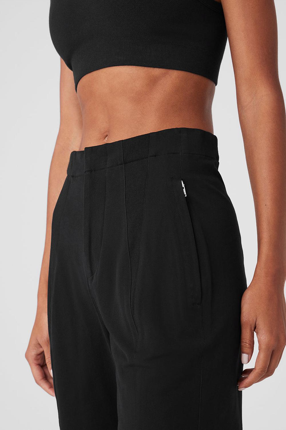 Pantalon Alo Yoga High-Waist On Point Moto Mujer Negras | España  OQYS-60374
