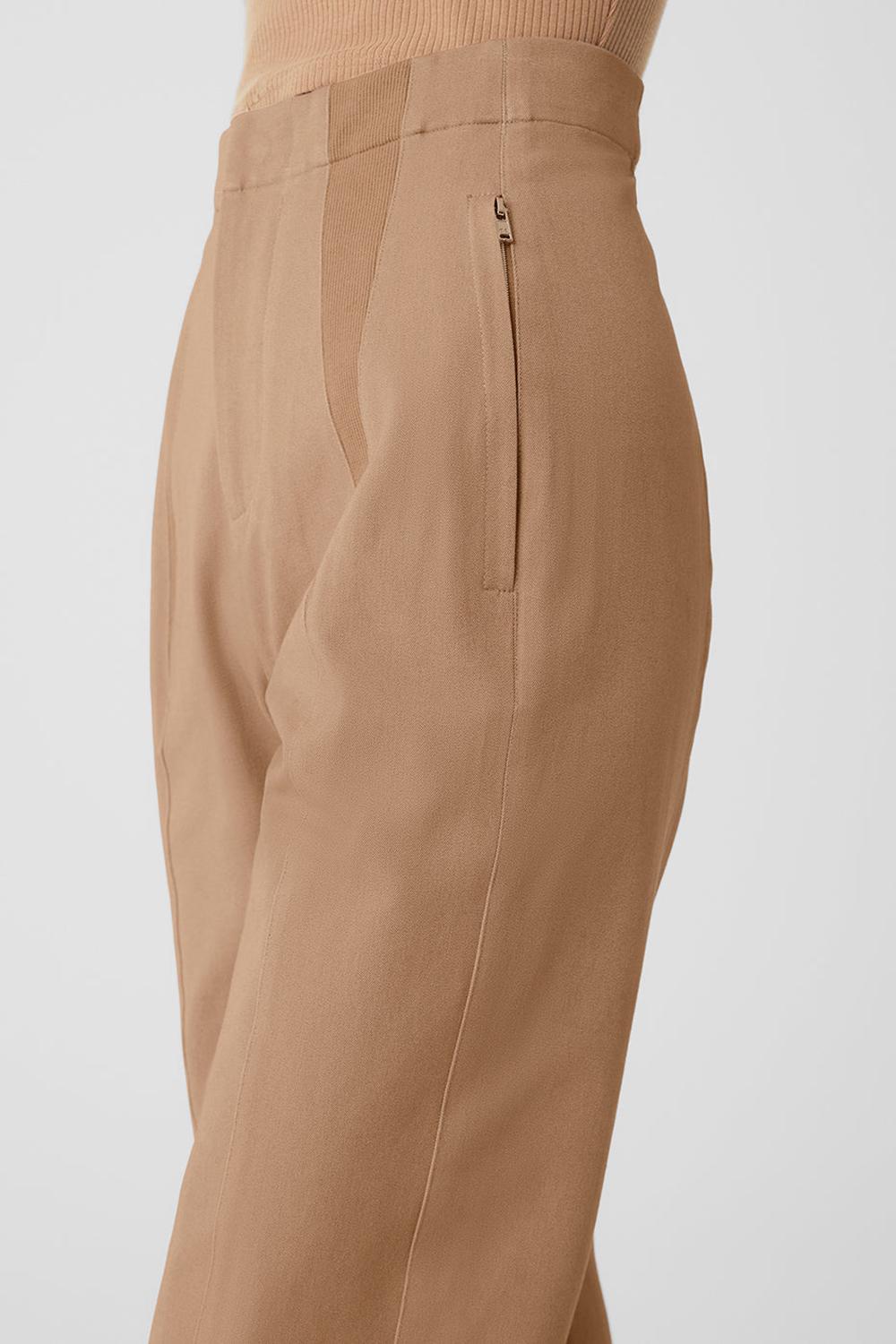 Pantalon Alo Yoga High-Waist On Point Moto Mujer Toasted Almond | España  DOYJ-48657