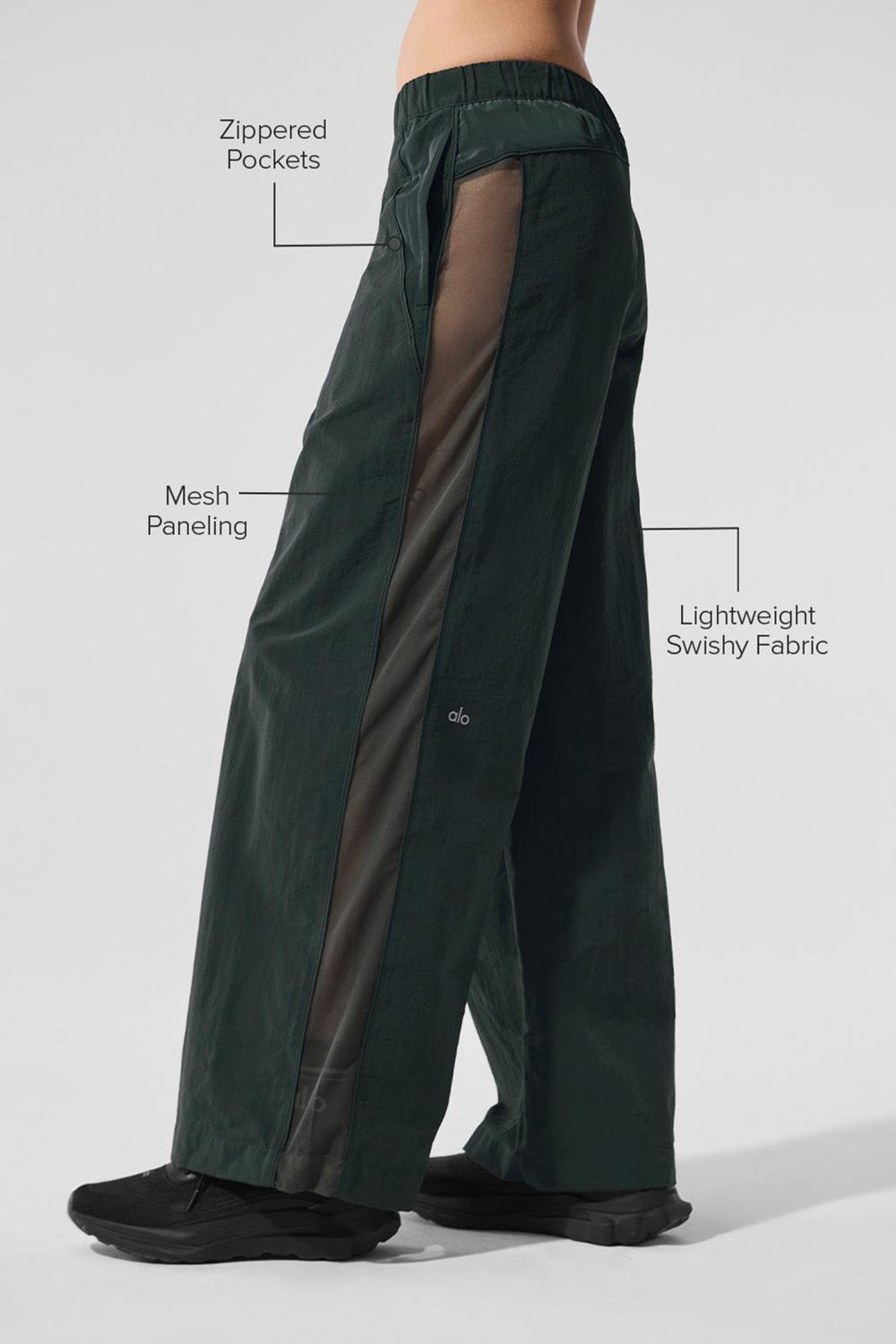 Pantalon Alo Yoga High-Waist Origin Wide Leg Track Mujer Verde | España  LGTR-74851