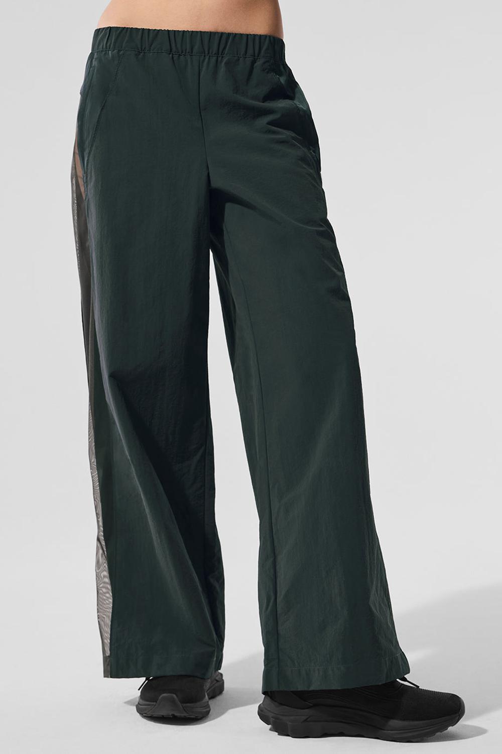 Pantalon Alo Yoga High-Waist Origin Wide Leg Track Mujer Verde | España  LGTR-74851