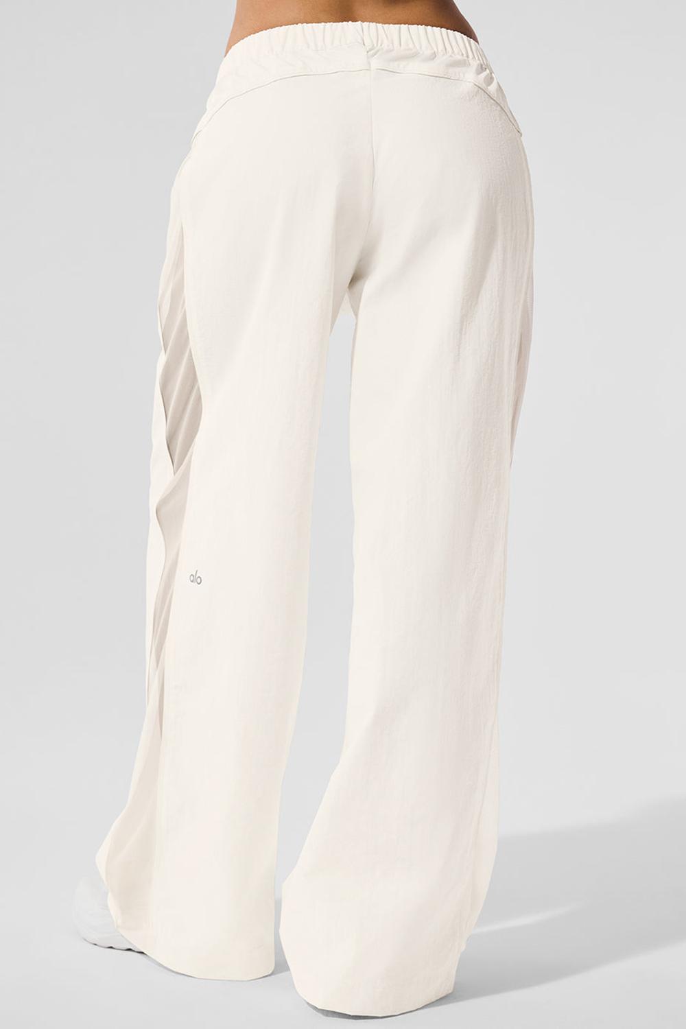 Pantalon Alo Yoga High-Waist Origin Wide Leg Track Mujer Ivory | España  DSBM-56189