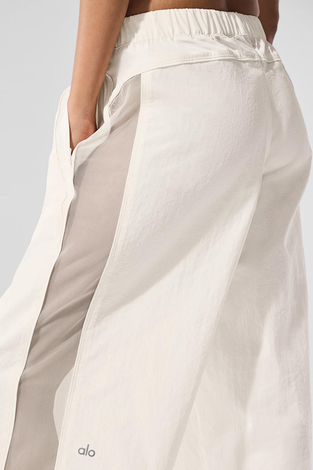 Pantalon Alo Yoga High-Waist Origin Wide Leg Track Mujer Ivory | España  DSBM-56189