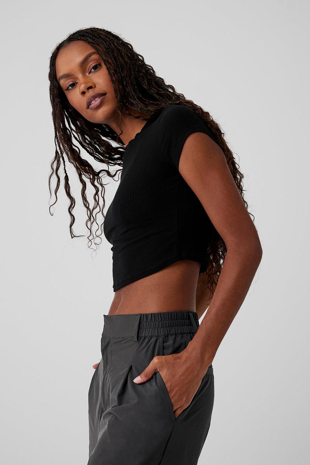 Pantalon Alo Yoga High-Waist Pursuit Mujer Anthracite | España  HCZE-97186