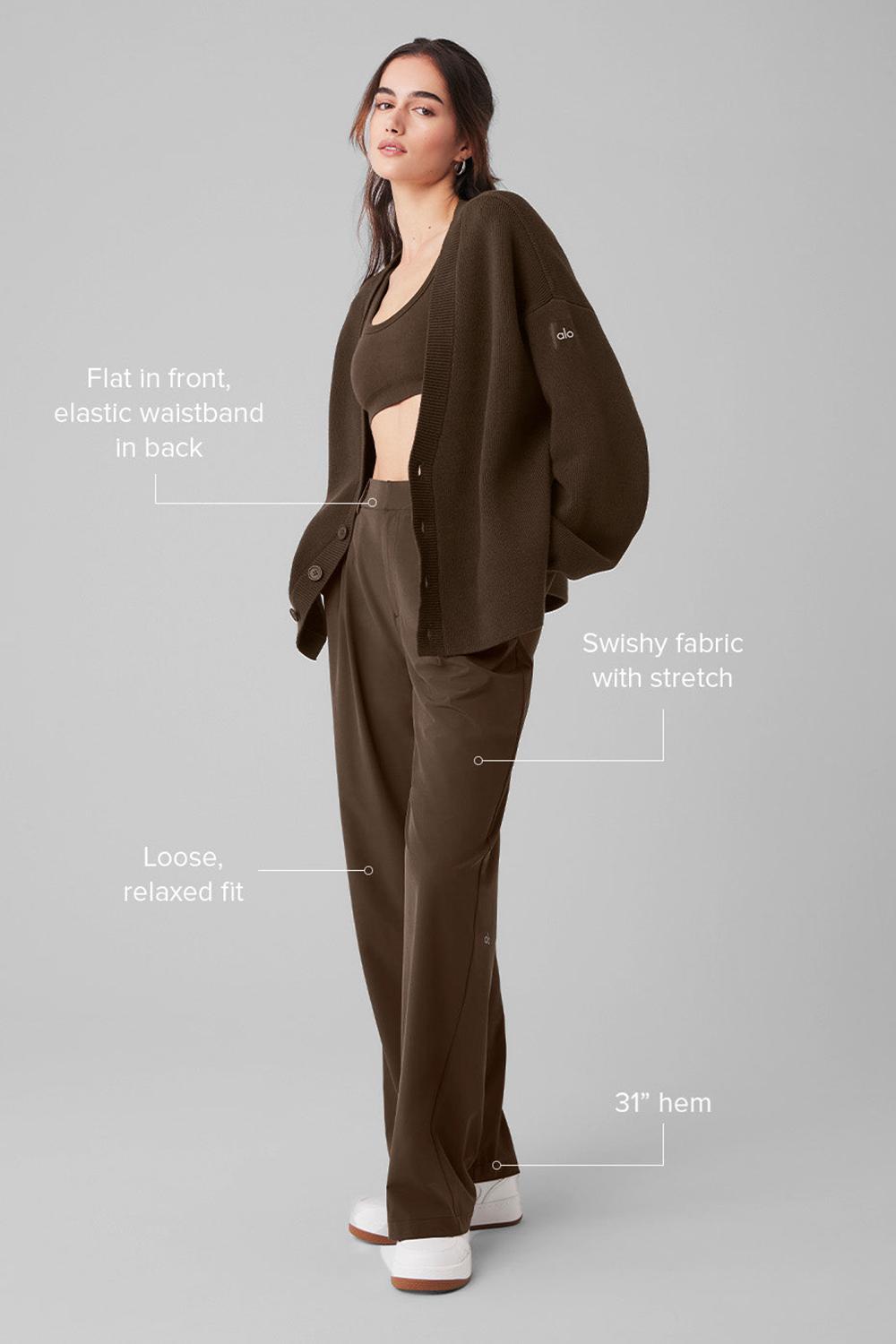 Pantalon Alo Yoga High-Waist Pursuit Mujer Espresso | España  PMWO-78612