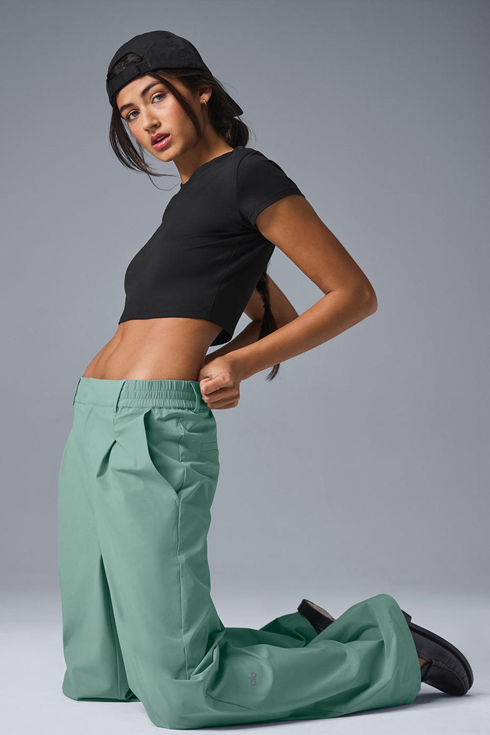 Pantalon Alo Yoga High-Waist Pursuit (Regular) Mujer Verde | España  FGHC-20497