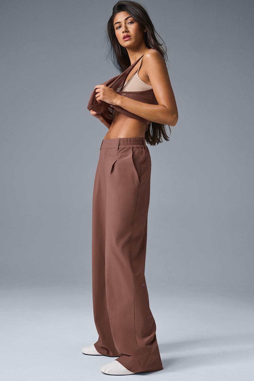 Pantalon Alo Yoga High-Waist Pursuit (Regular) Mujer Chestnut | España  XMAJ-40819