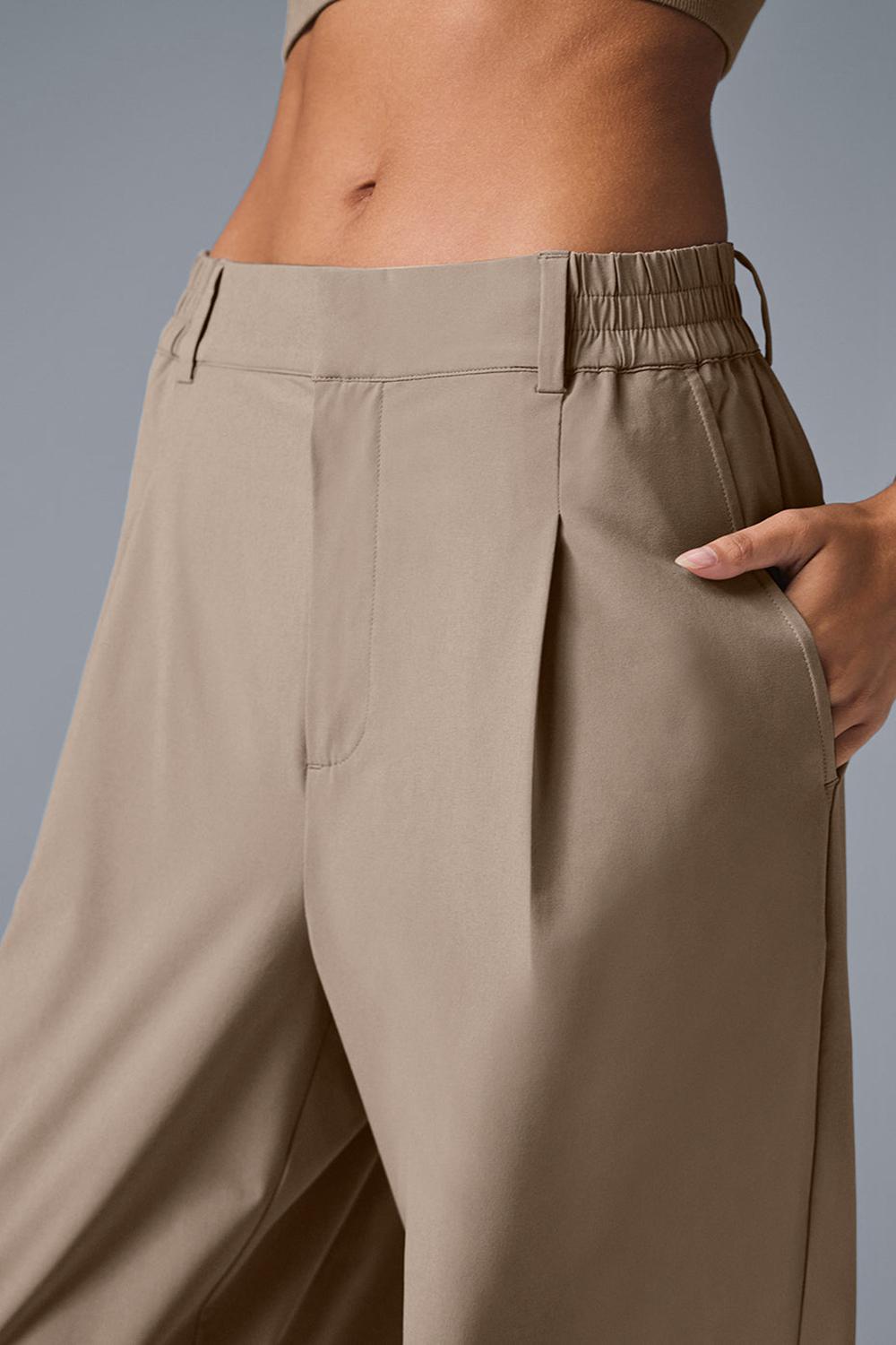 Pantalon Alo Yoga High-Waist Pursuit (Regular) Mujer Gravel | España  UFOM-95874