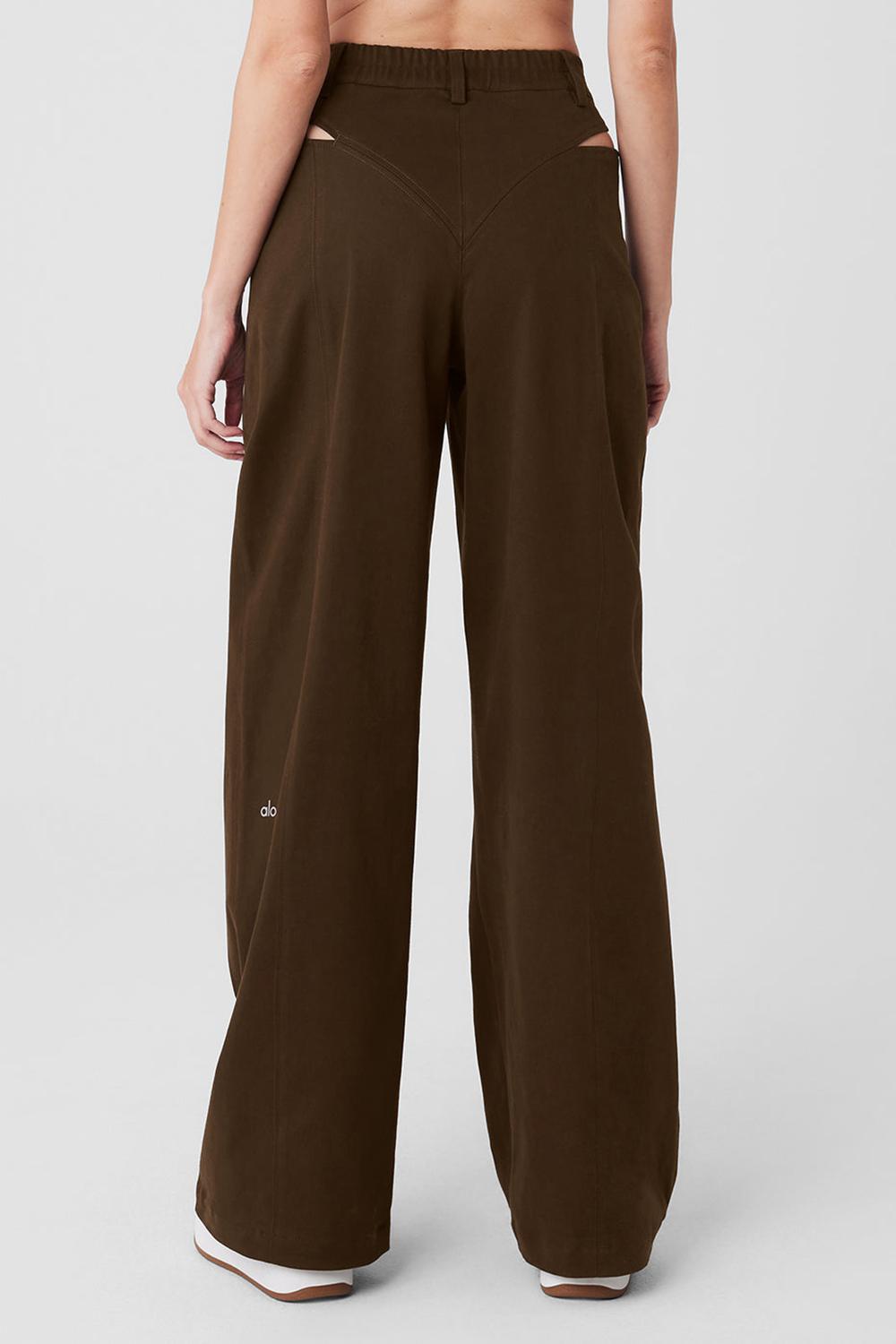 Pantalon Alo Yoga High-Waist Risk Taker Mujer Espresso | España  UXEH-95281