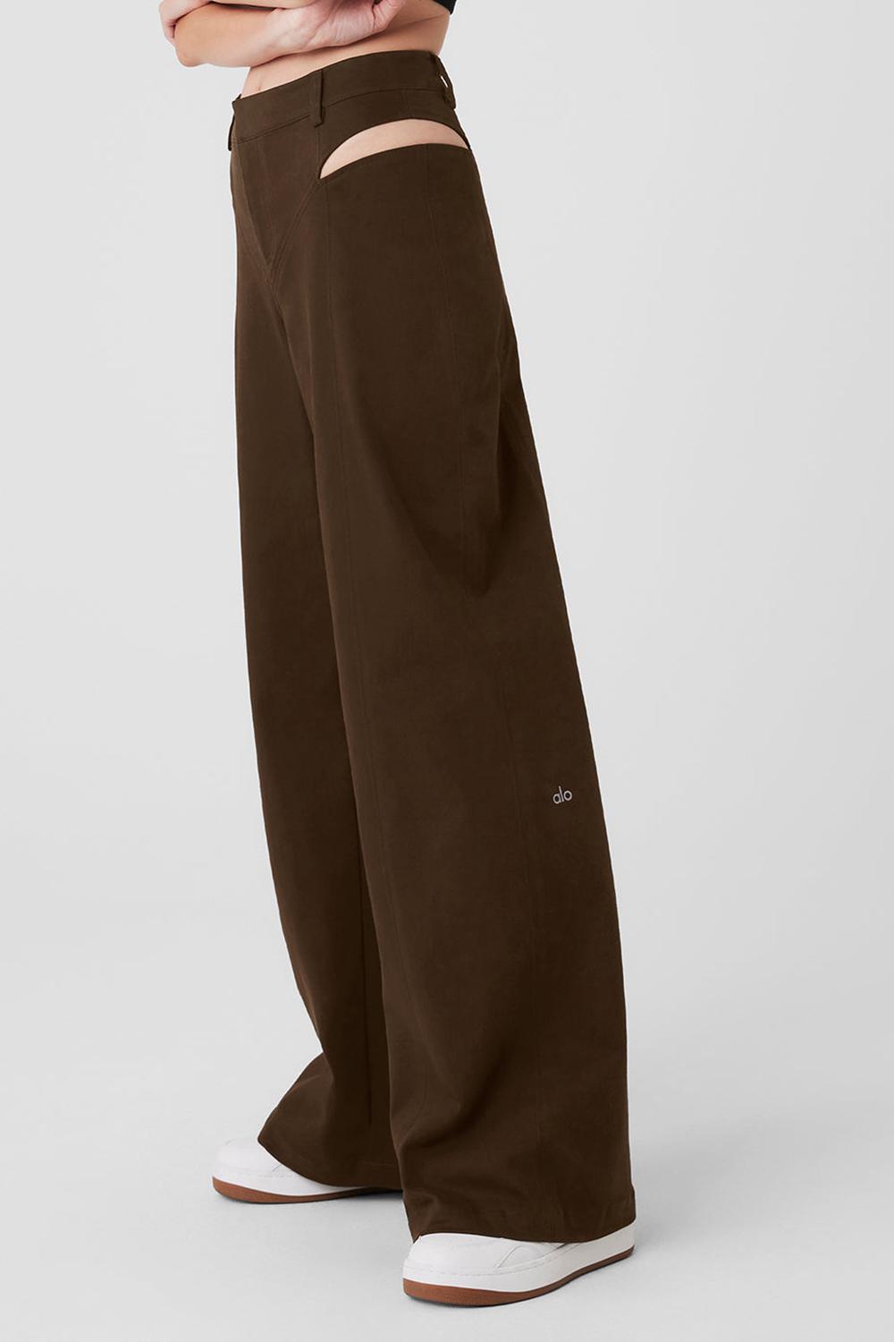 Pantalon Alo Yoga High-Waist Risk Taker Mujer Espresso | España  UXEH-95281