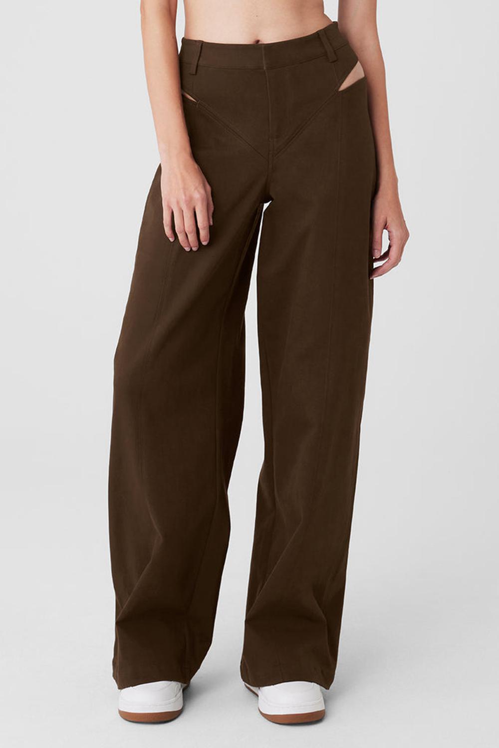Pantalon Alo Yoga High-Waist Risk Taker Mujer Espresso | España  UXEH-95281