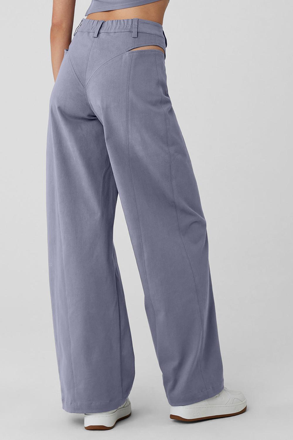 Pantalon Alo Yoga High-Waist Risk Taker Mujer Fog | España  LXPE-67153