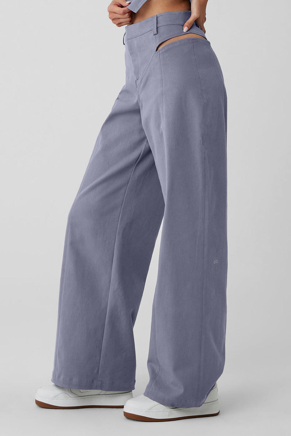 Pantalon Alo Yoga High-Waist Risk Taker Mujer Fog | España  LXPE-67153
