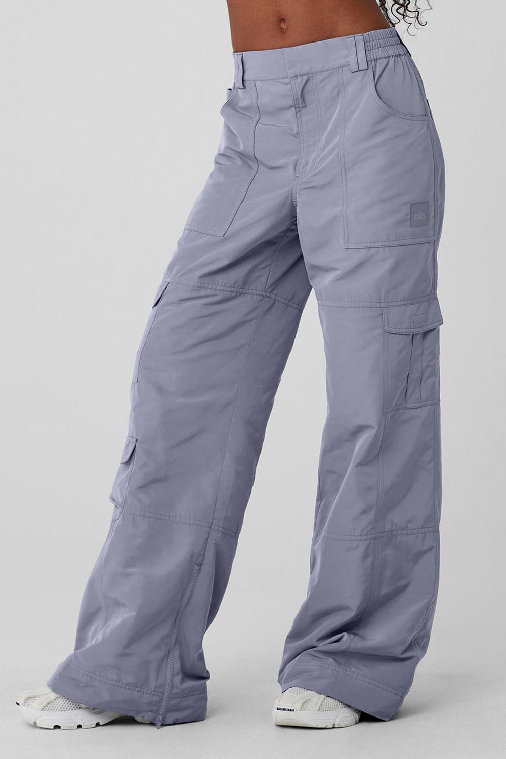 Pantalon Alo Yoga High-Waist Ski-Moto Mujer Fog | España  DBAN-03867