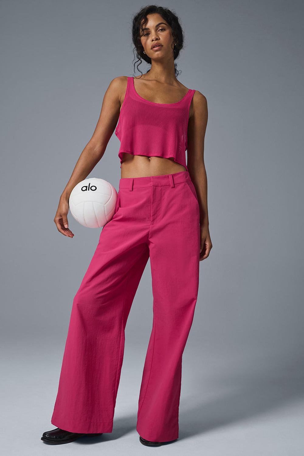 Pantalon Alo Yoga High-Waist Street Smart Mujer Rosas | España  RNPZ-85293