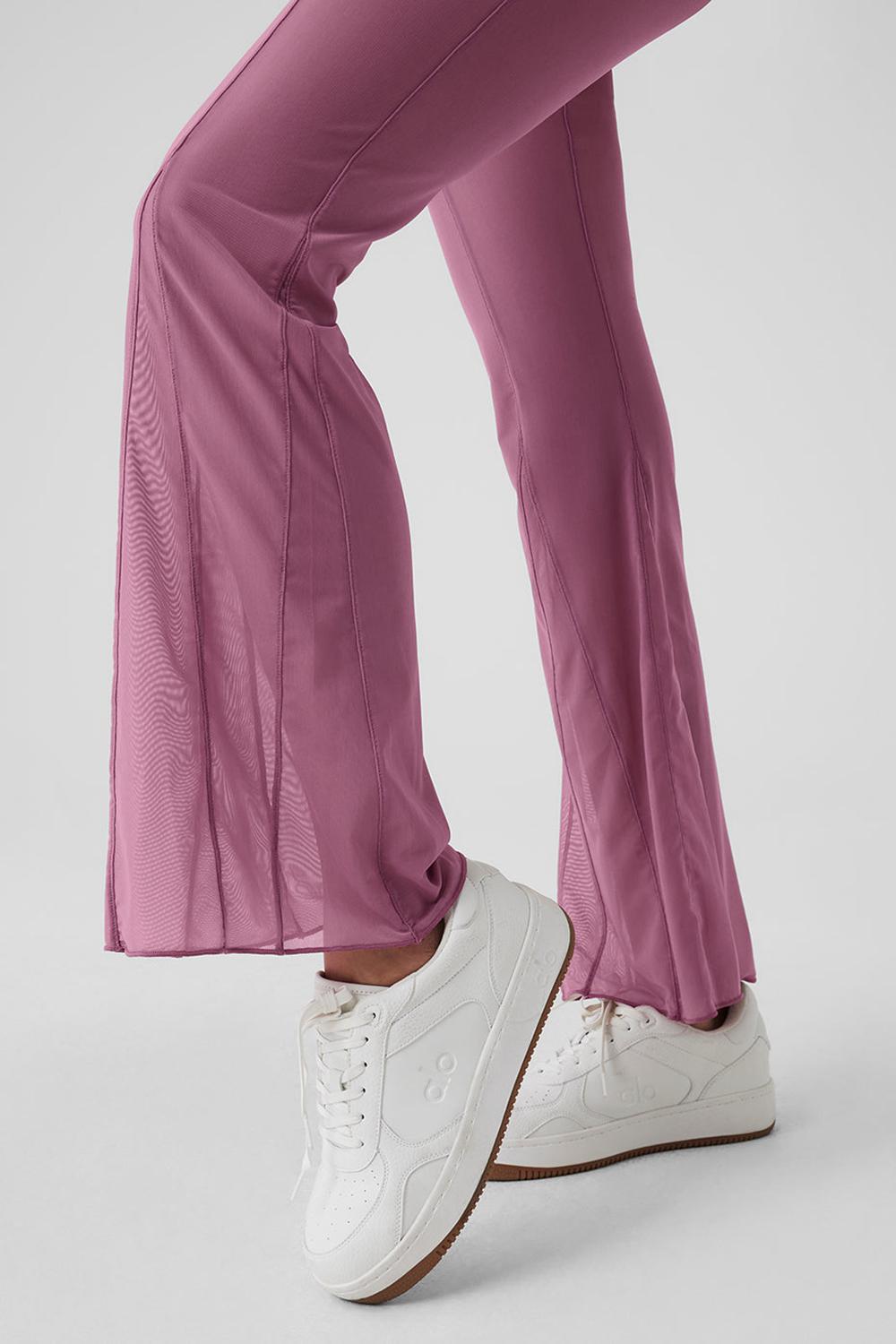 Pantalon Alo Yoga Mesh High-Waist Flicker Mujer Soft Mulberry | España  QIGB-62549