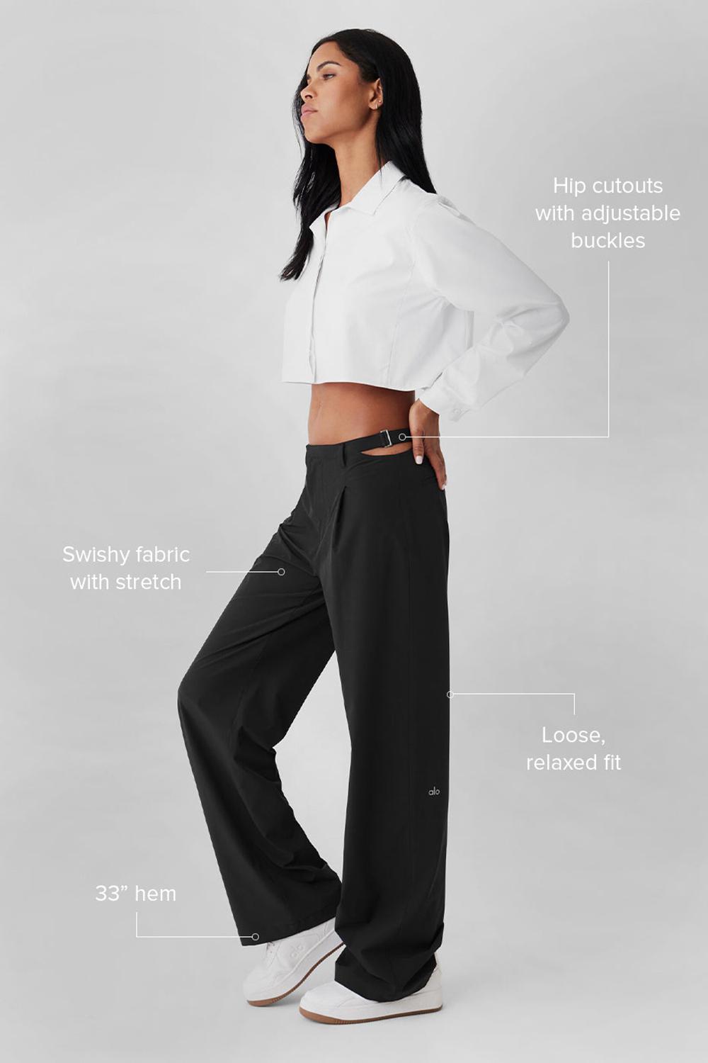 Pantalon Alo Yoga Mid-Rise Showdown Mujer Negras | España  YCEA-94230