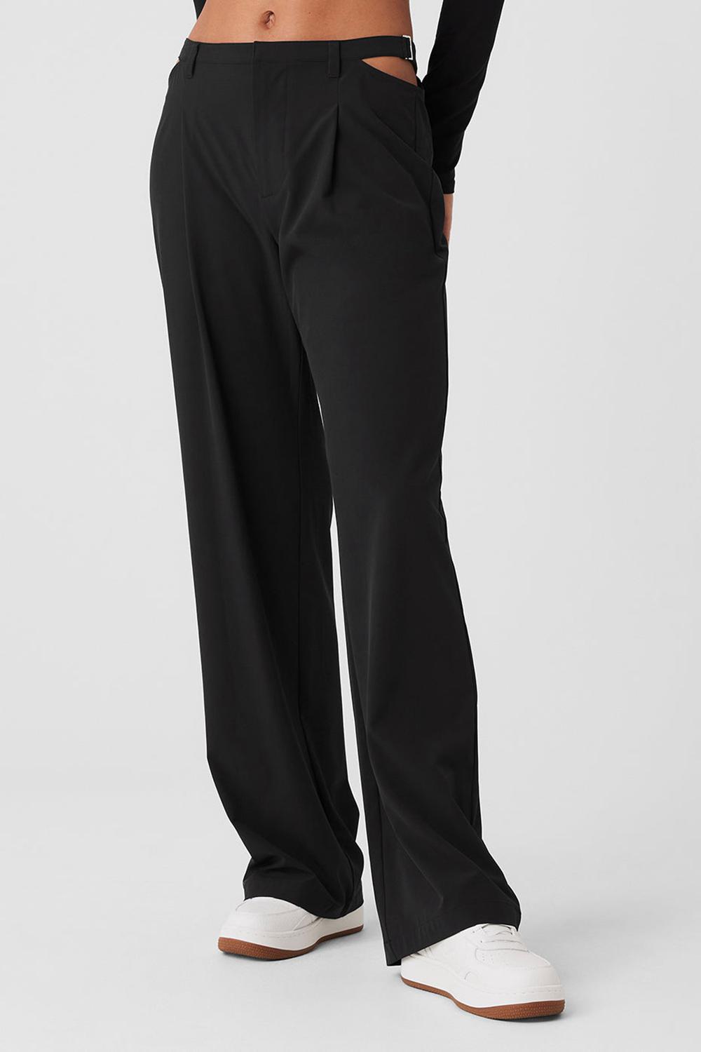 Pantalon Alo Yoga Mid-Rise Showdown Mujer Negras | España  YCEA-94230