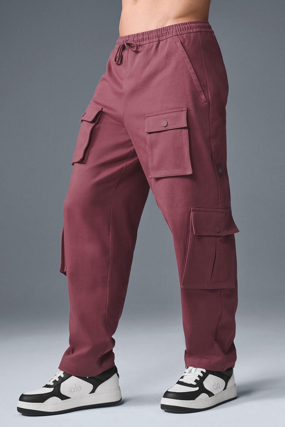 Pantalon Alo Yoga Northstar Cargo Hombre Burdeos | España  IRPF-82605