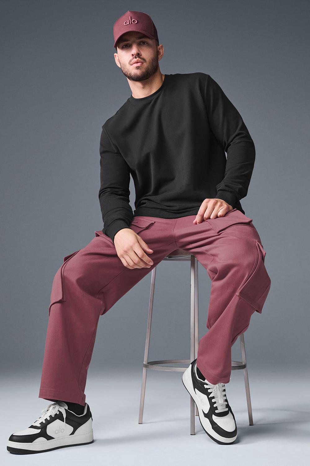 Pantalon Alo Yoga Northstar Cargo Hombre Burdeos | España  IRPF-82605