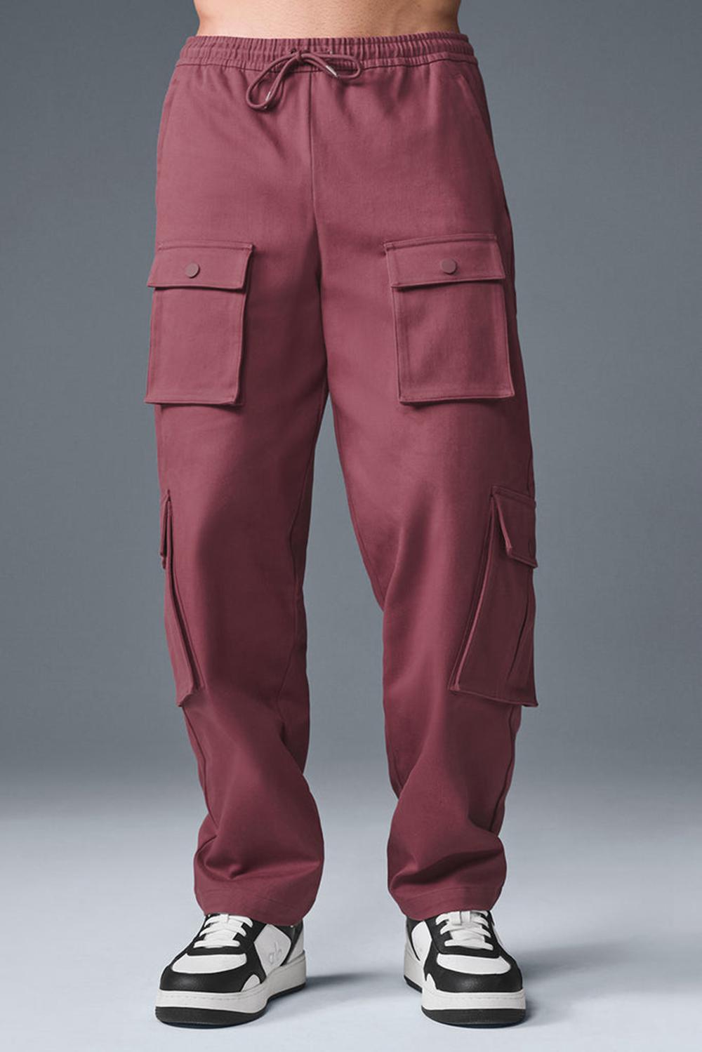 Pantalon Alo Yoga Northstar Cargo Hombre Burdeos | España  IRPF-82605