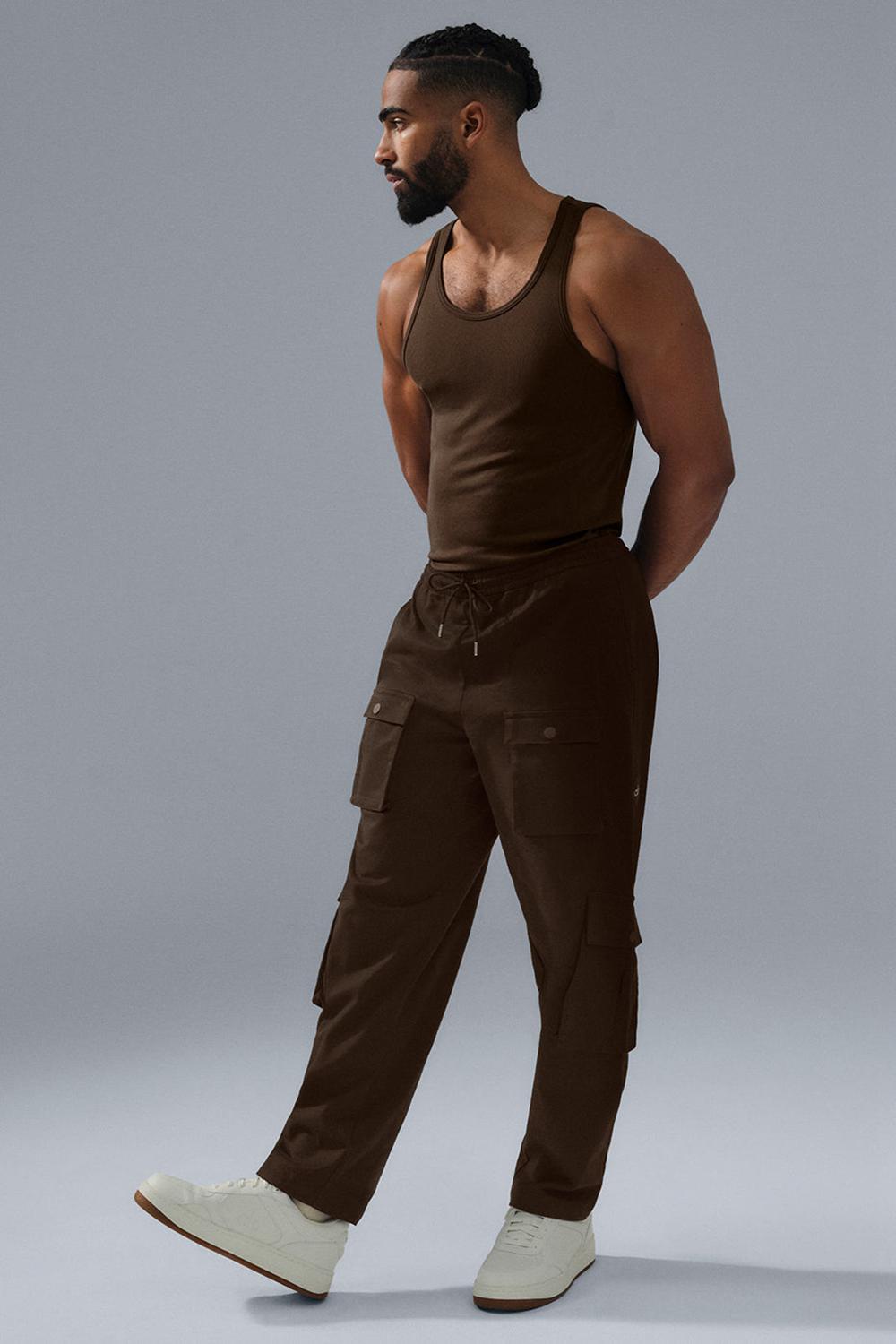 Pantalon Alo Yoga Northstar Cargo Hombre Espresso | España  LXCA-05649