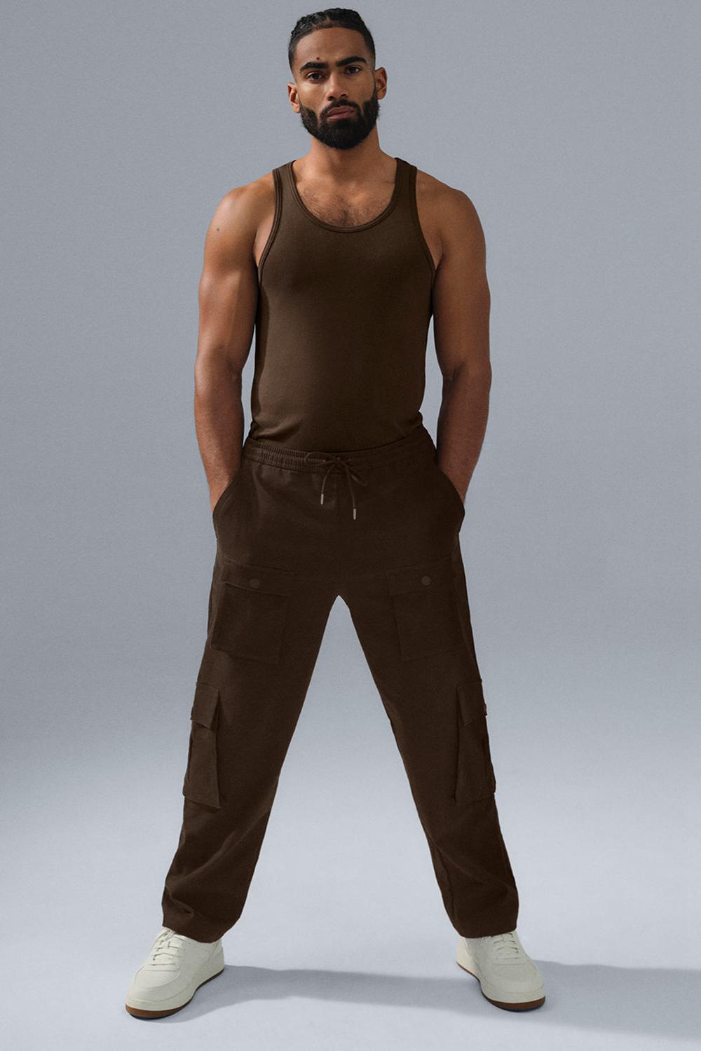 Pantalon Alo Yoga Northstar Cargo Hombre Espresso | España  LXCA-05649
