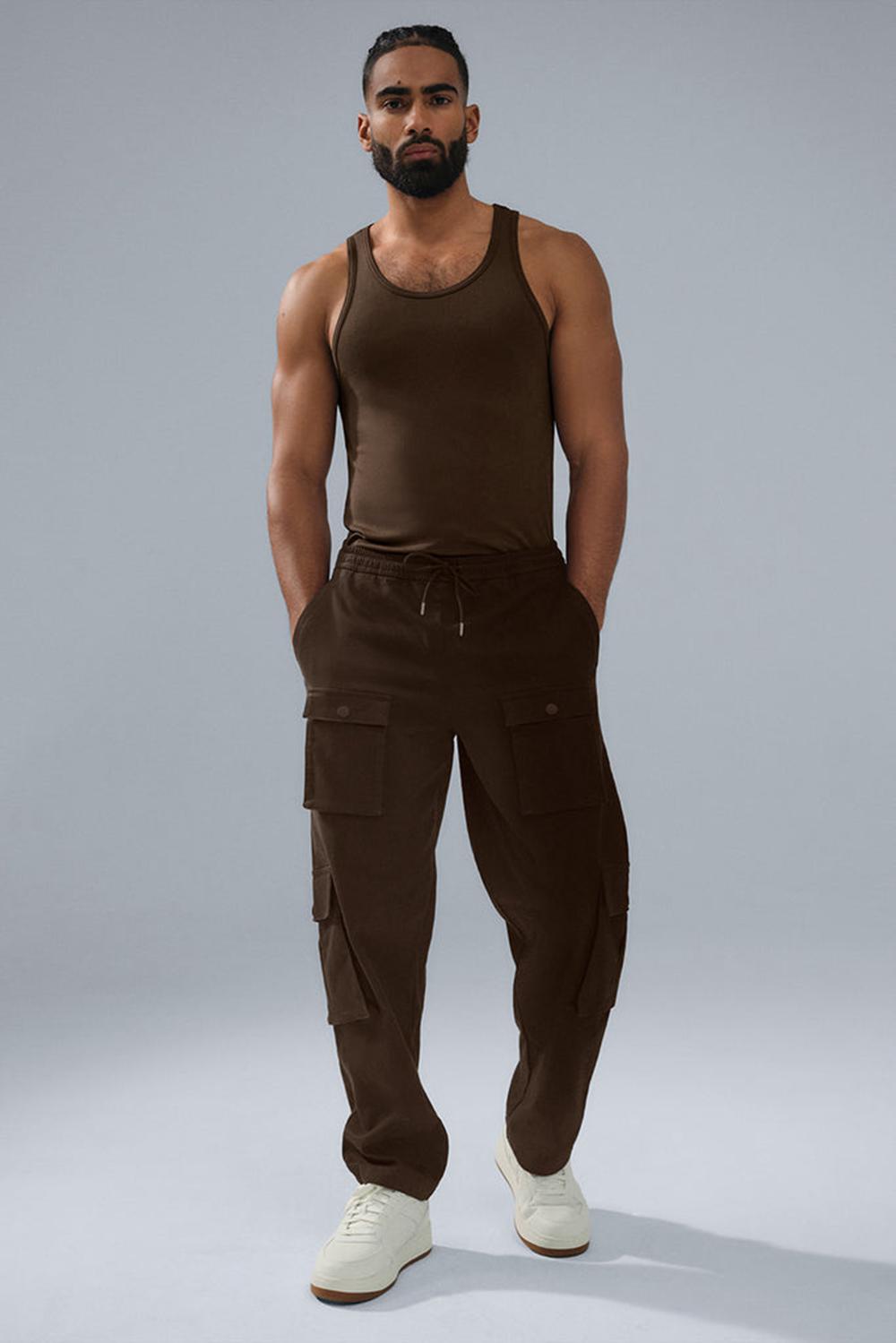Pantalon Alo Yoga Northstar Cargo Hombre Espresso | España  LXCA-05649