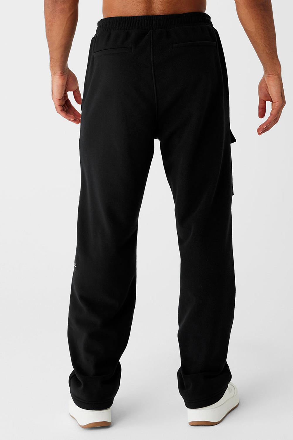 Pantalon Alo Yoga Polar Fleece Ridge Cargos Hombre Negras | España  BPTN-91745