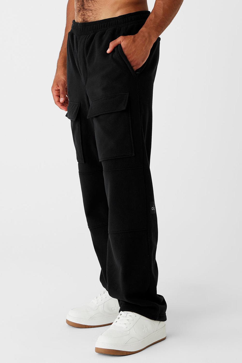 Pantalon Alo Yoga Polar Fleece Ridge Cargos Hombre Negras | España  BPTN-91745