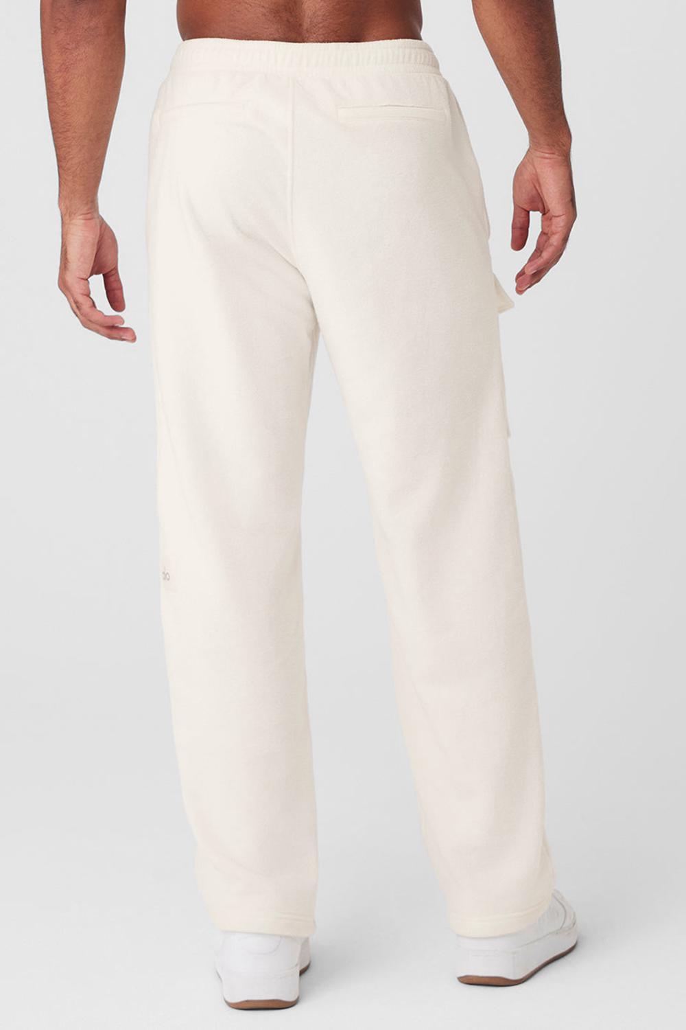 Pantalon Alo Yoga Polar Fleece Ridge Cargos Hombre Ivory | España  PJDH-26135