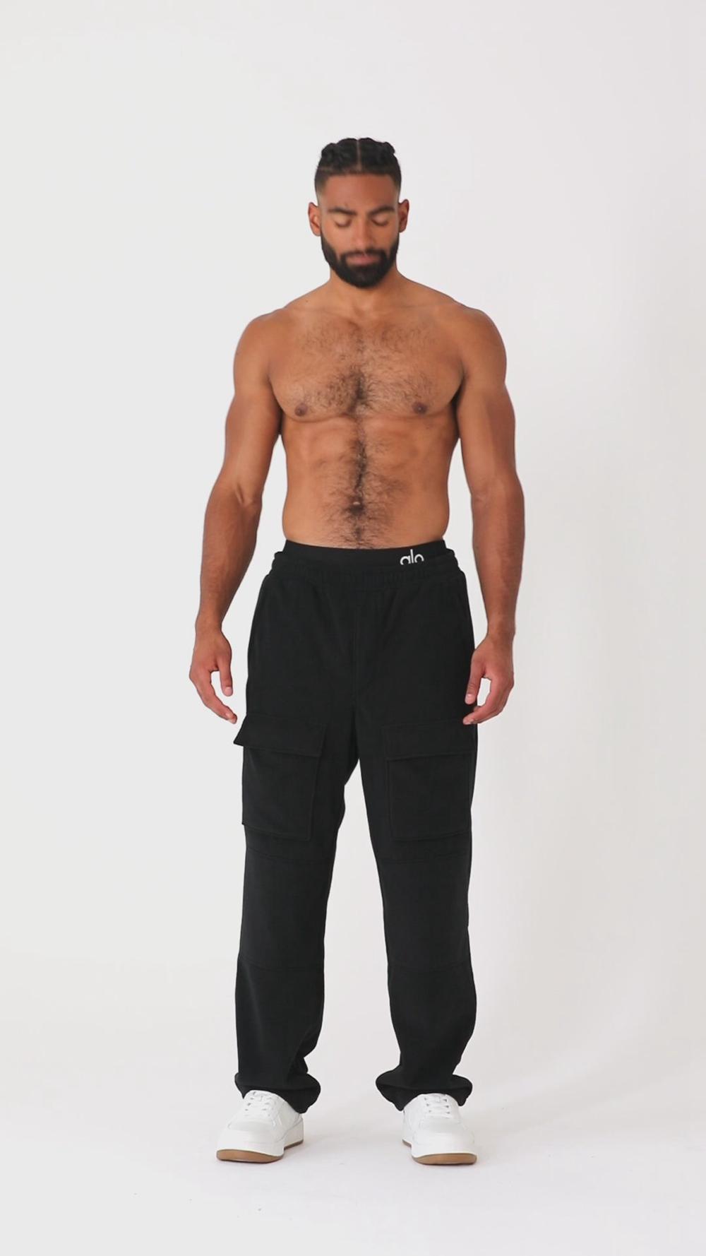Pantalon Alo Yoga Polar Fleece Ridge Cargos Hombre Ivory | España  PJDH-26135