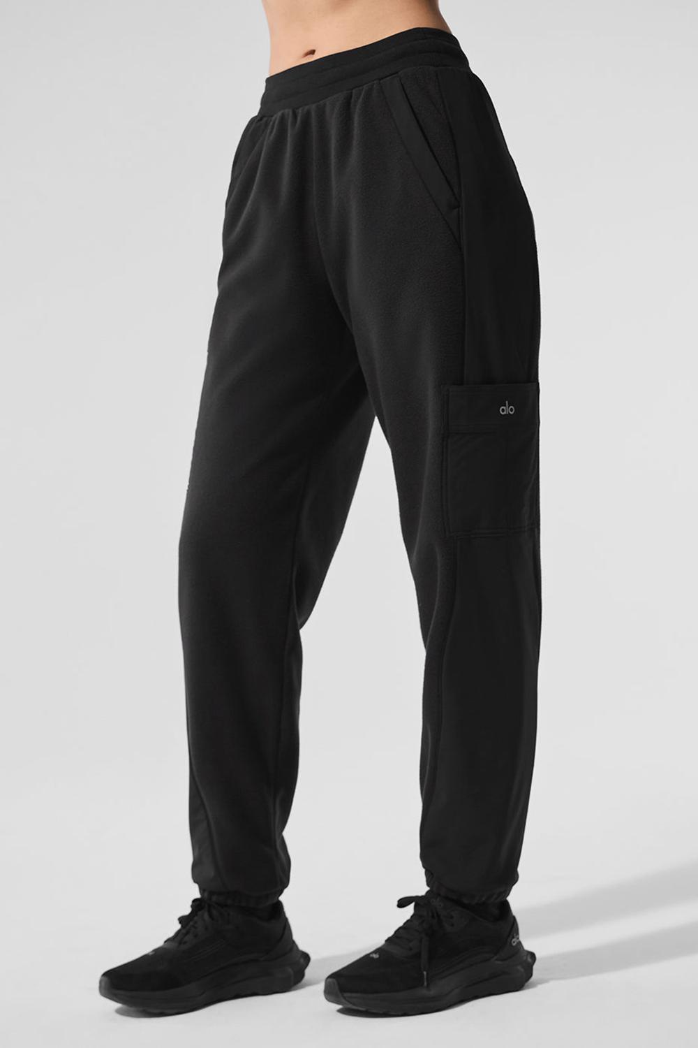 Pantalon Alo Yoga Polar Fleece Wintry Mix Mujer Negras | España  GUQK-29018