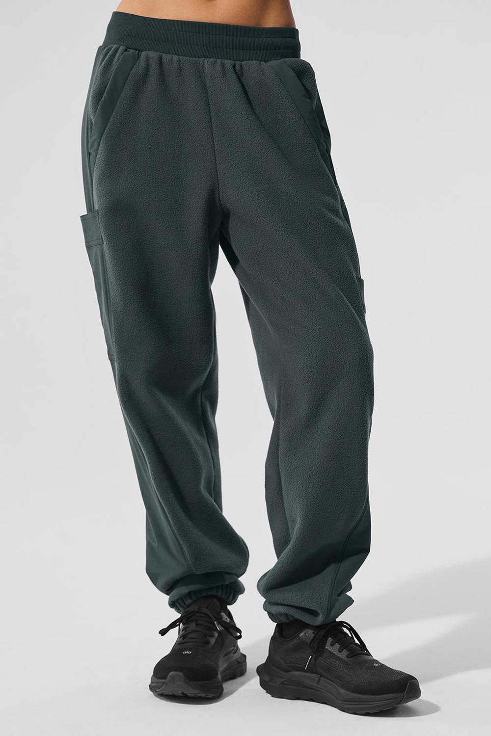 Pantalon Alo Yoga Polar Fleece Wintry Mix Mujer Verde | España  LXZQ-74039