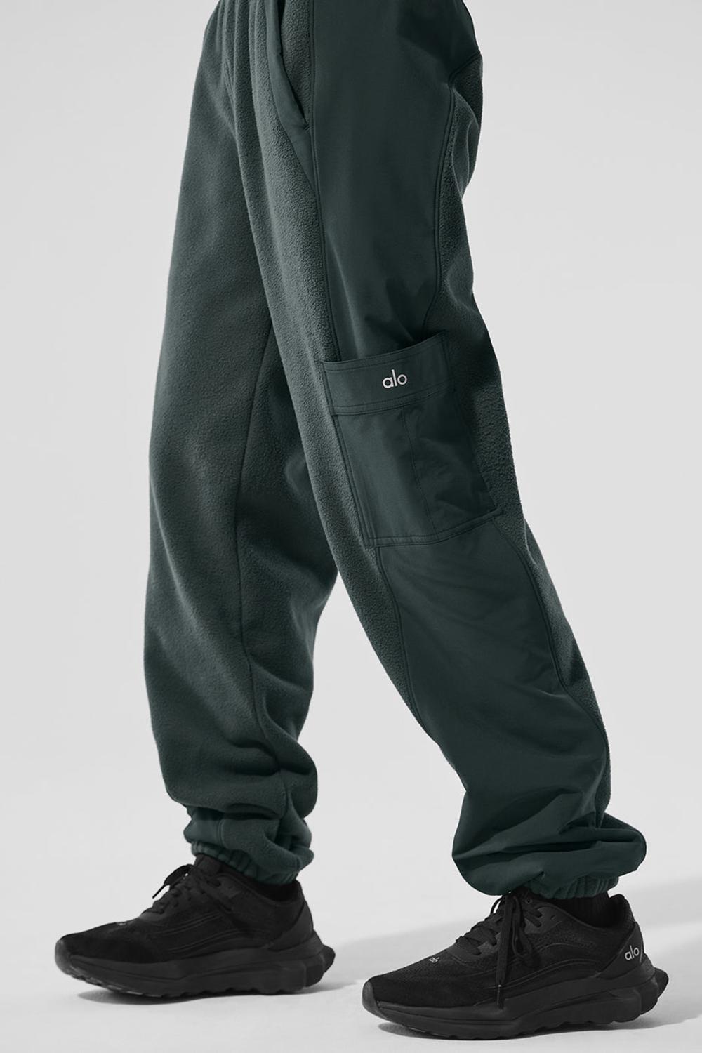 Pantalon Alo Yoga Polar Fleece Wintry Mix Mujer Verde | España  LXZQ-74039