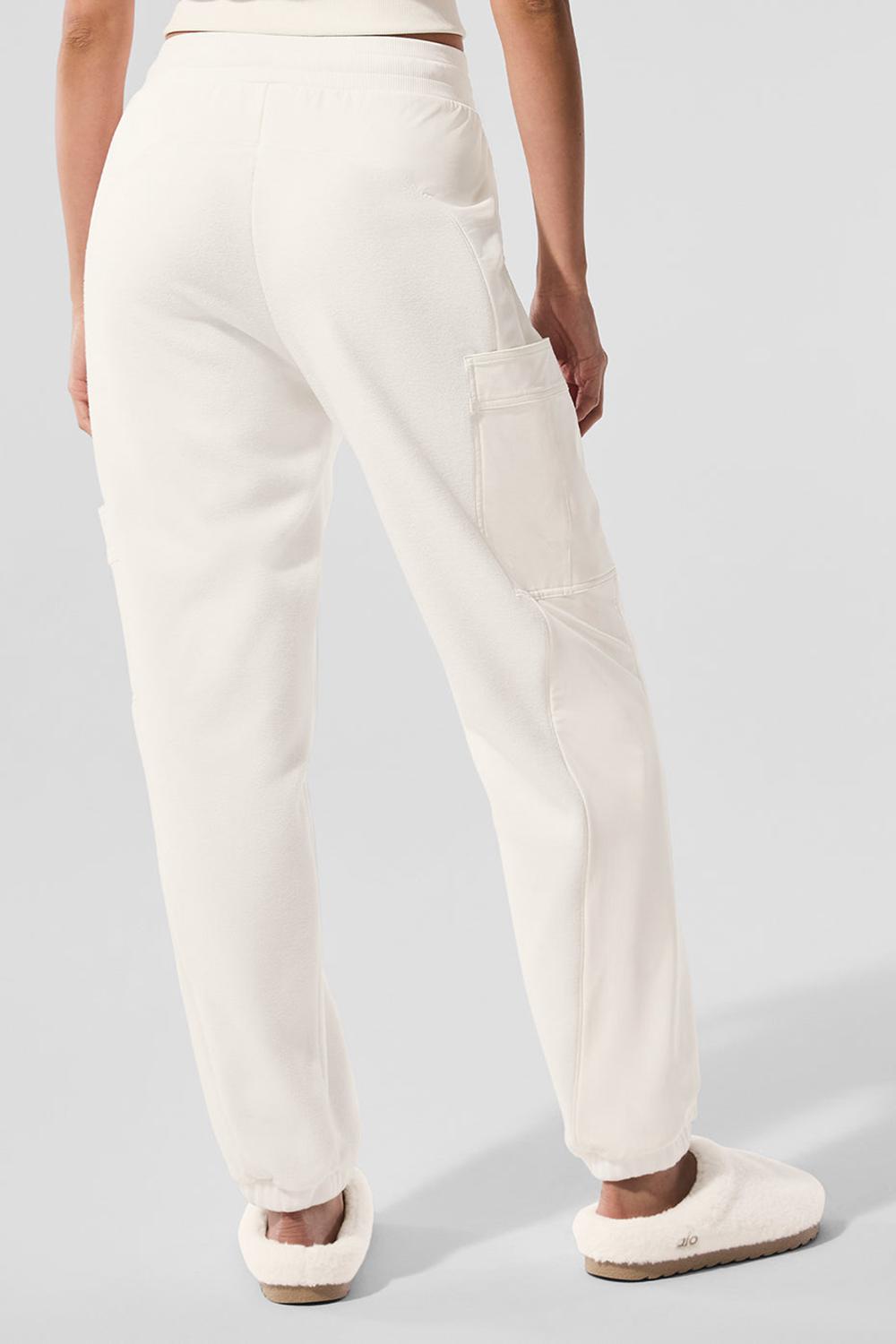 Pantalon Alo Yoga Polar Fleece Wintry Mix Mujer Ivory | España  VDXS-45089