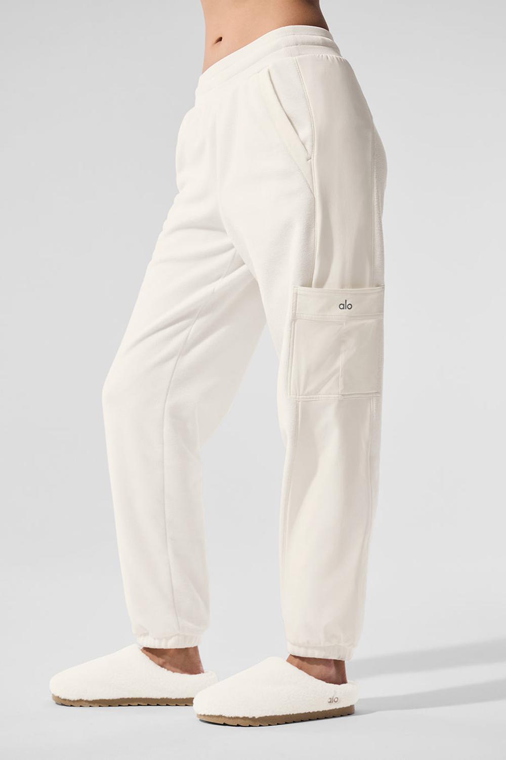 Pantalon Alo Yoga Polar Fleece Wintry Mix Mujer Ivory | España  VDXS-45089