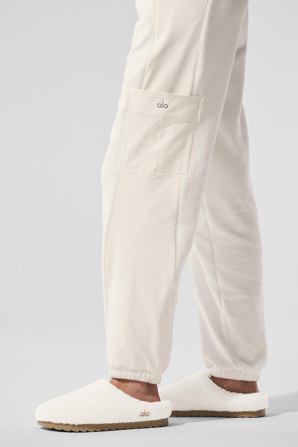 Pantalon Alo Yoga Polar Fleece Wintry Mix Mujer Ivory | España  VDXS-45089