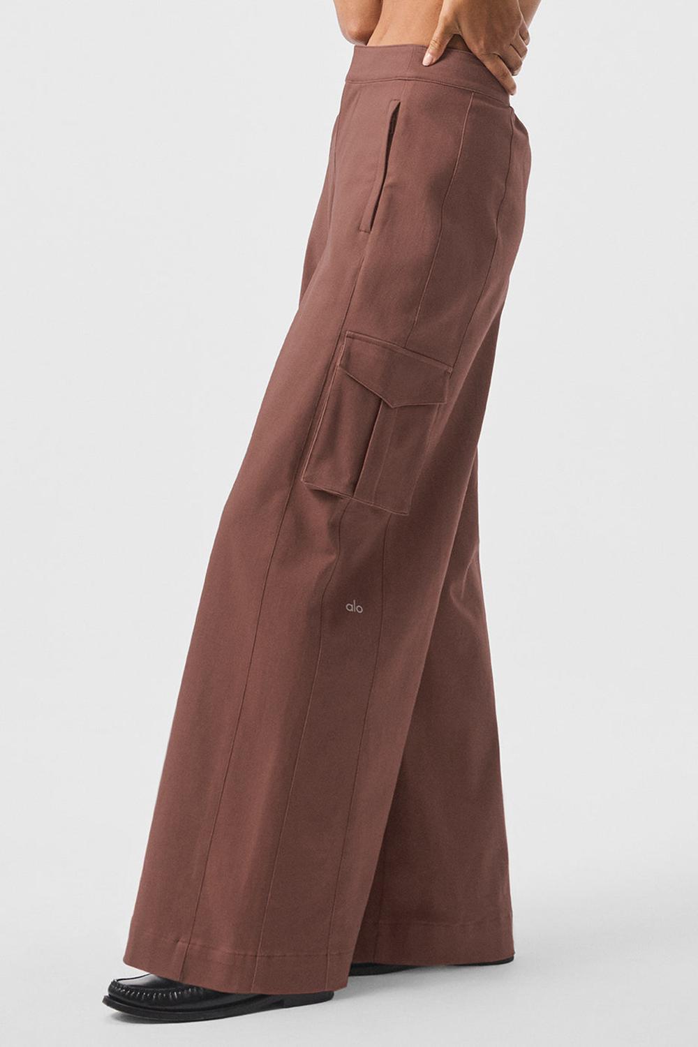 Pantalon Alo Yoga Show Off Cargo Wide Leg Mujer Chestnut | España  GVRF-68354