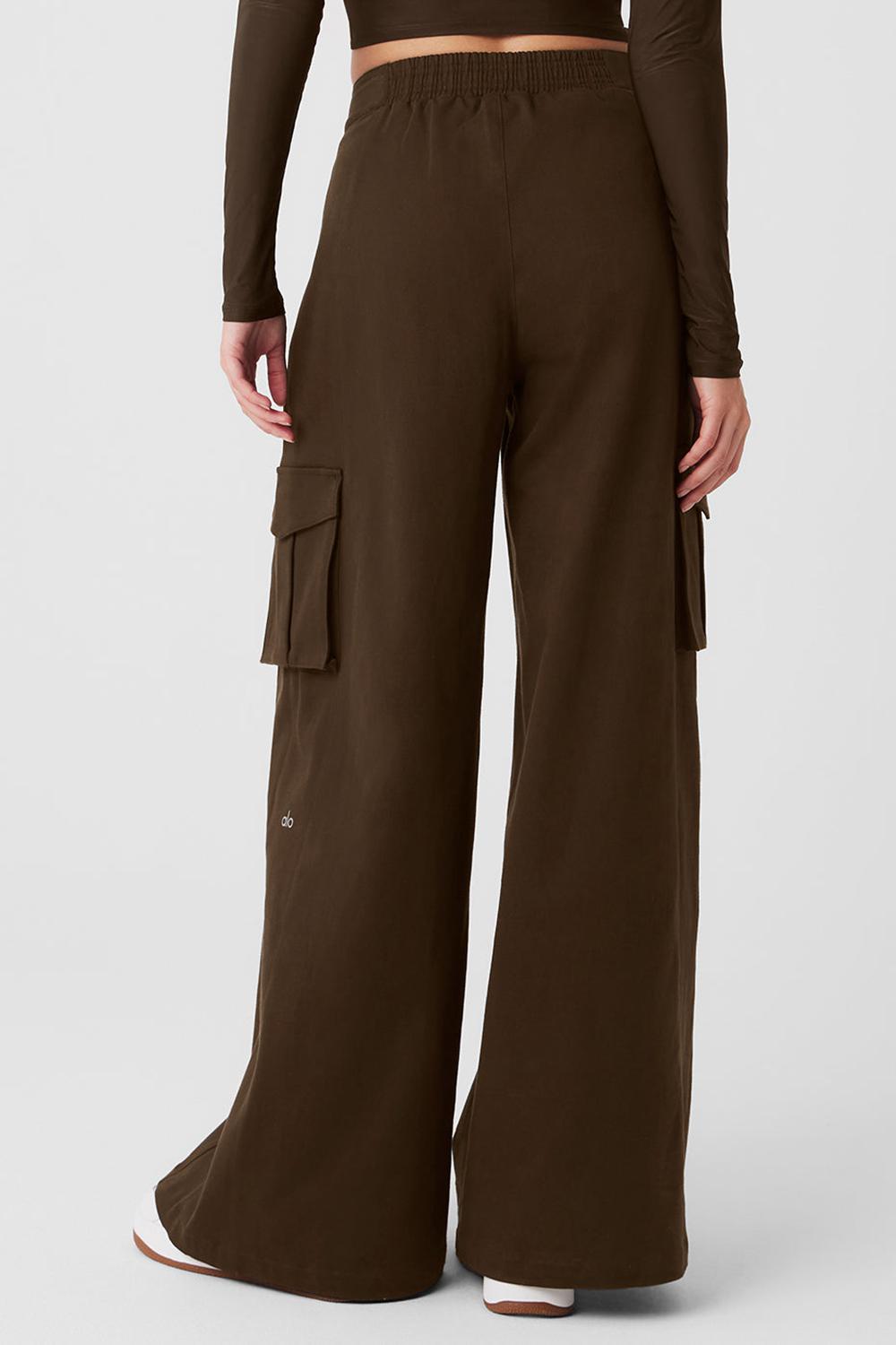 Pantalon Alo Yoga Show Off Cargo Wide Leg Mujer Espresso | España  SVMI-63425