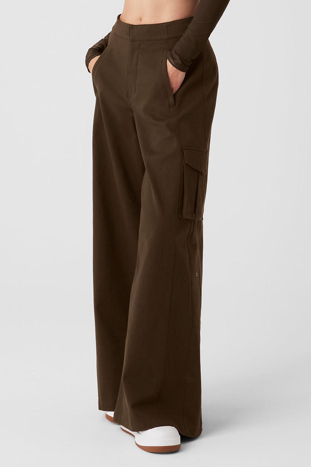 Pantalon Alo Yoga Show Off Cargo Wide Leg Mujer Espresso | España  SVMI-63425