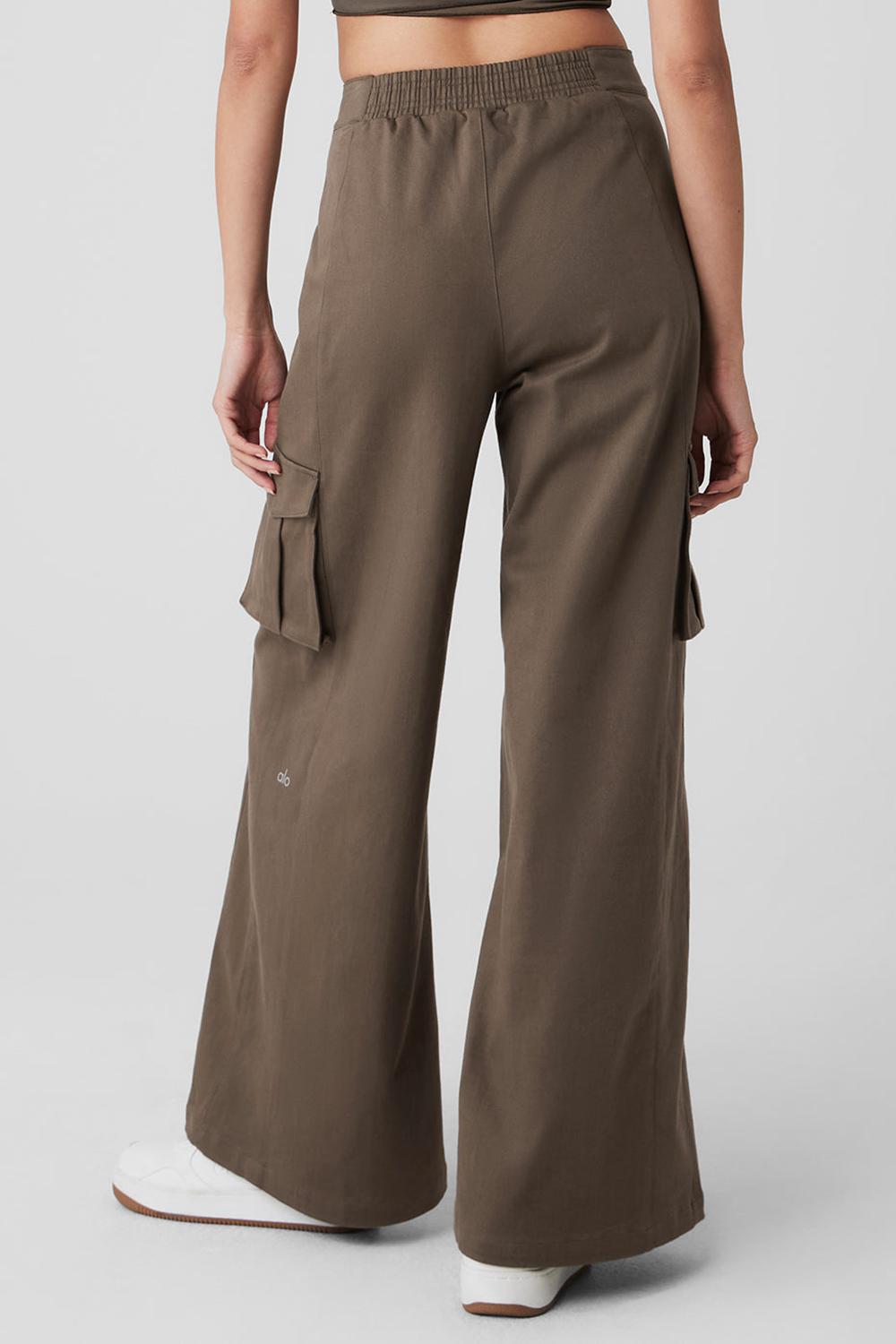 Pantalon Alo Yoga Show Off Cargo Wide Leg Mujer Verde Oliva | España  GWEI-50718