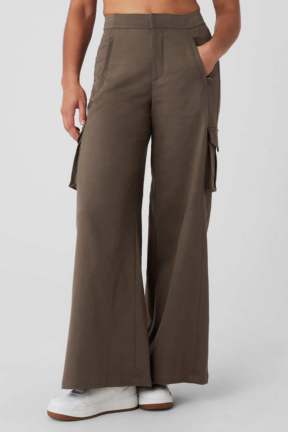 Pantalon Alo Yoga Show Off Cargo Wide Leg Mujer Verde Oliva | España  GWEI-50718